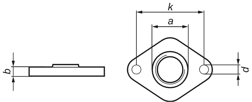 GF  326  screwed flange 1    " zinc-plated